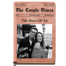 Load image into Gallery viewer, Personalized Leather Journal Custom Name Gift for Couples
