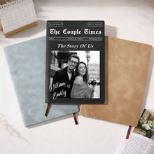 Load image into Gallery viewer, Personalized Leather Journal Custom Name Gift for Couples
