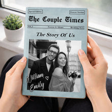 Load image into Gallery viewer, Personalized Leather Journal Custom Name Gift for Couples
