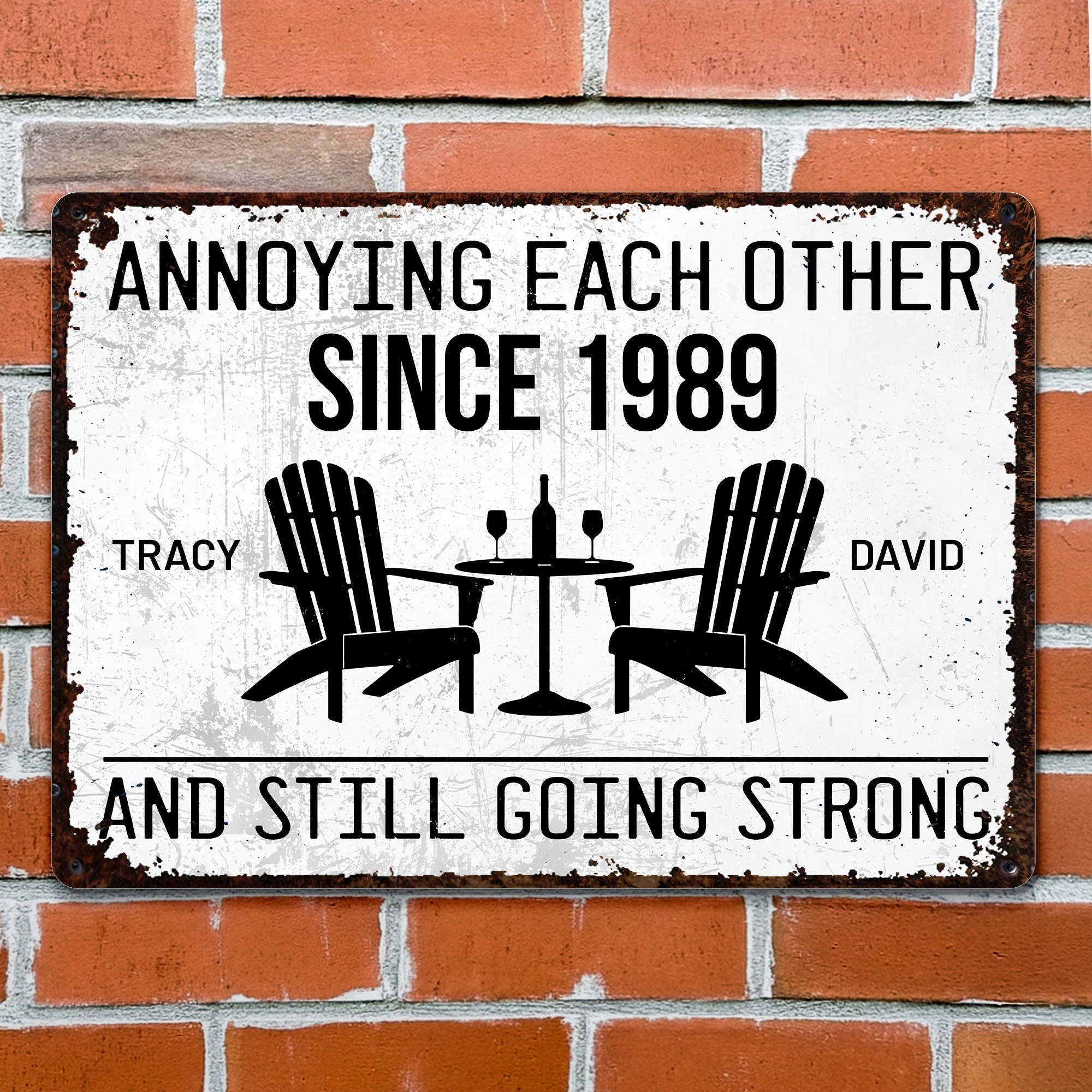 Personalized Metal Sign Custom Name Gift for Couples