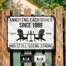Load image into Gallery viewer, Personalized Metal Sign Custom Name Gift for Couples
