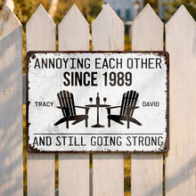 Load image into Gallery viewer, Personalized Metal Sign Custom Name Gift for Couples
