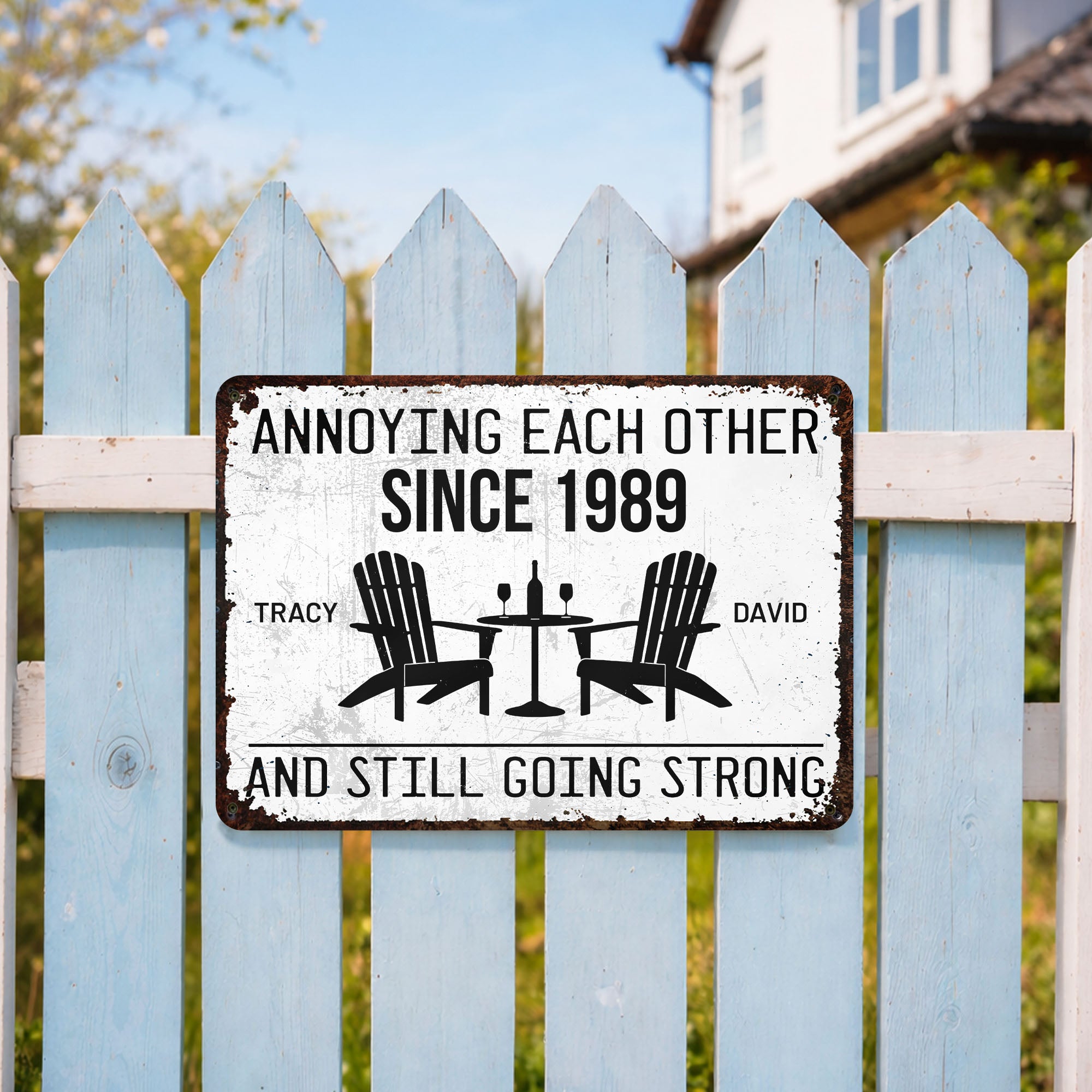 Personalized Metal Sign Custom Name Gift for Couples