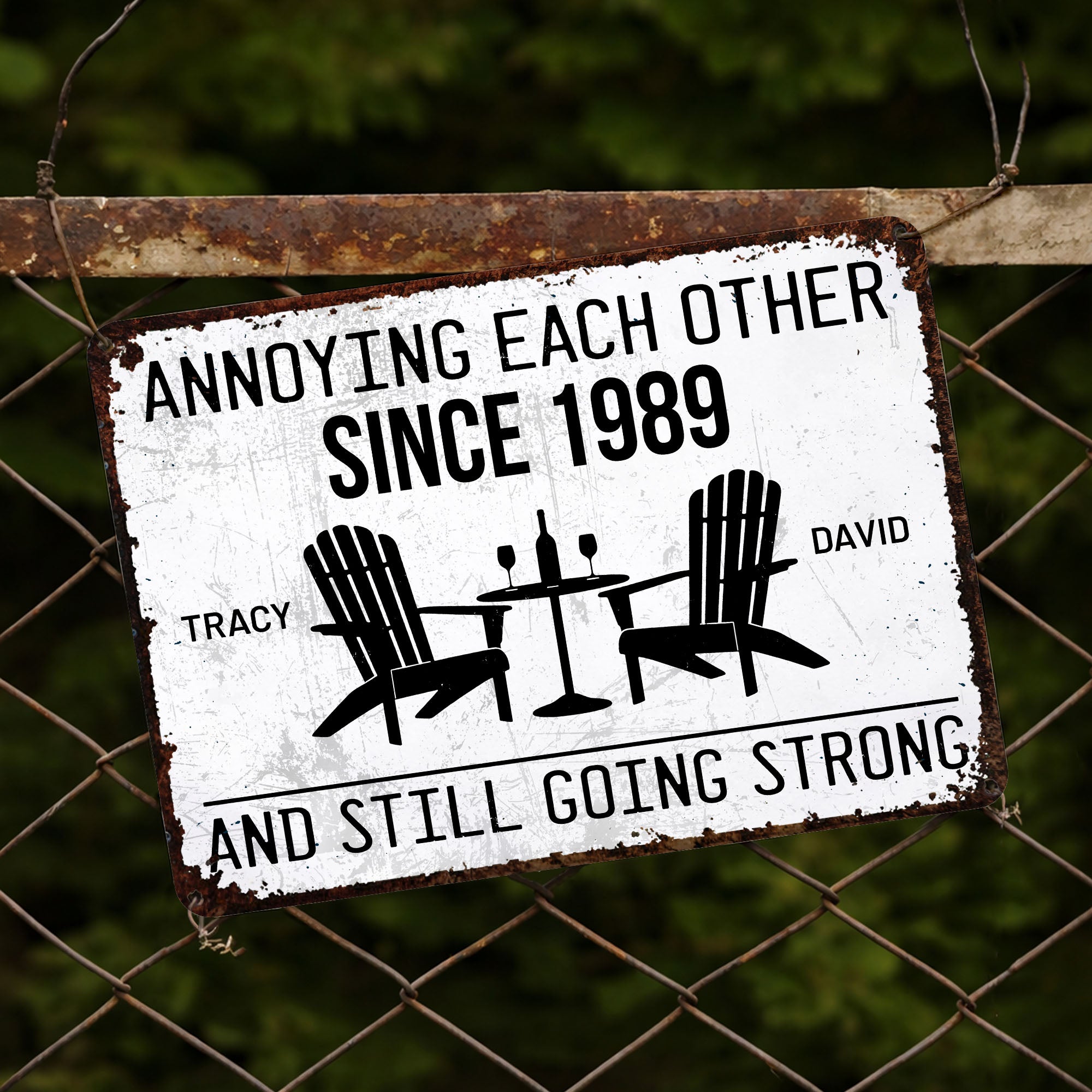 Personalized Metal Sign Custom Name Gift for Couples