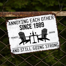 Load image into Gallery viewer, Personalized Metal Sign Custom Name Gift for Couples
