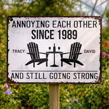 Load image into Gallery viewer, Personalized Metal Sign Custom Name Gift for Couples
