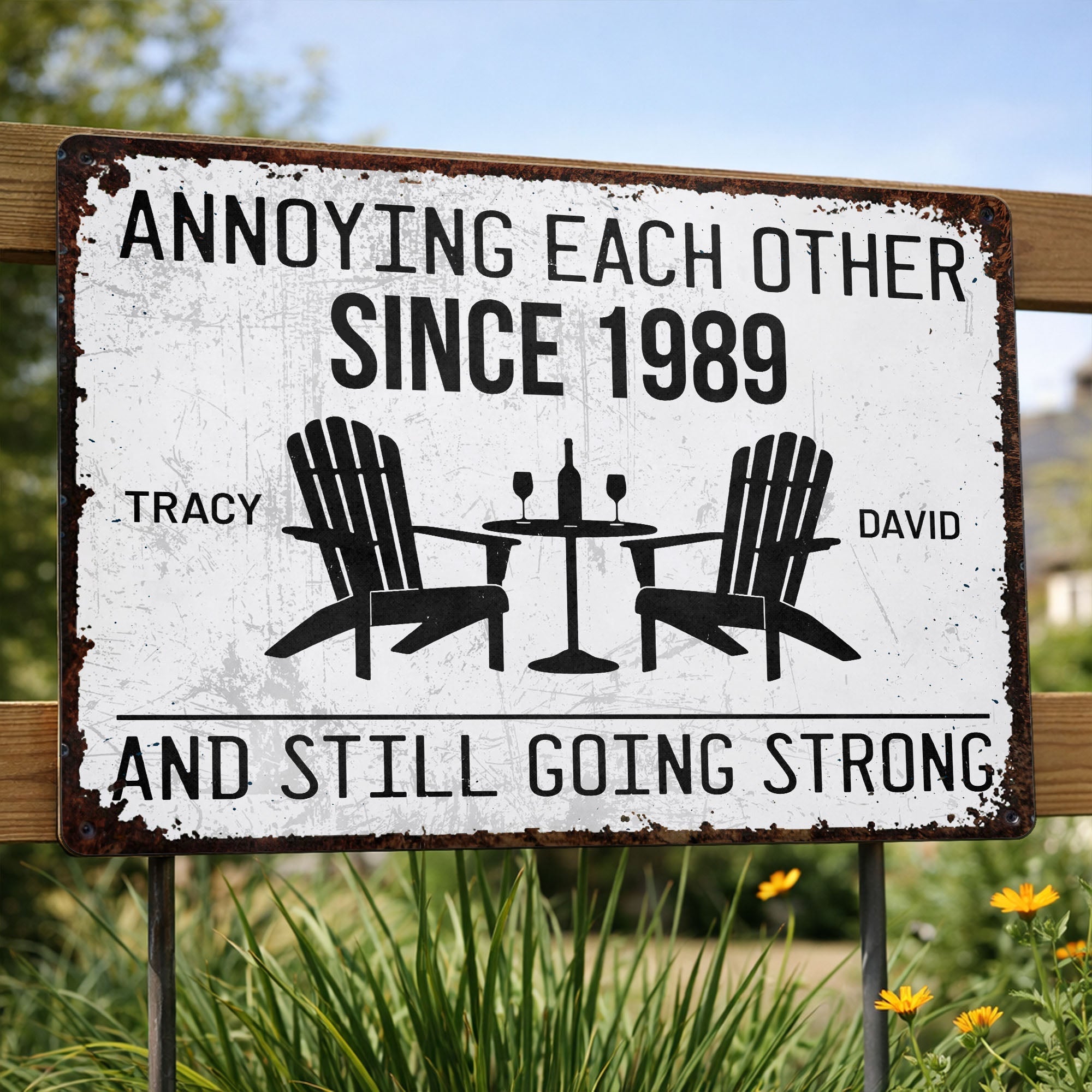 Personalized Metal Sign Custom Name Gift for Couples