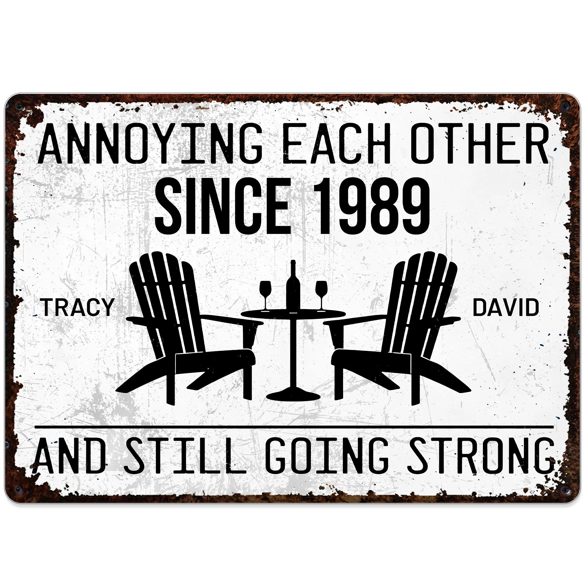 Personalized Metal Sign Custom Name Gift for Couples