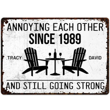 Load image into Gallery viewer, Personalized Metal Sign Custom Name Gift for Couples
