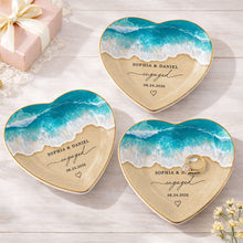 Load image into Gallery viewer, Personalized Heart Shape Jewelry Dish Custom Name Gift for Engagement
