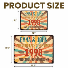 Load image into Gallery viewer, Personalized Metal Sign Custom Name Gift for Couples Anniversary
