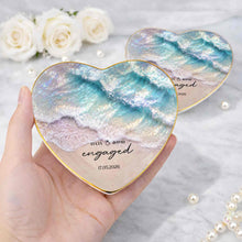 Load image into Gallery viewer, Personalized Heart Jewelry Dish Custom Names Gift for Couples
