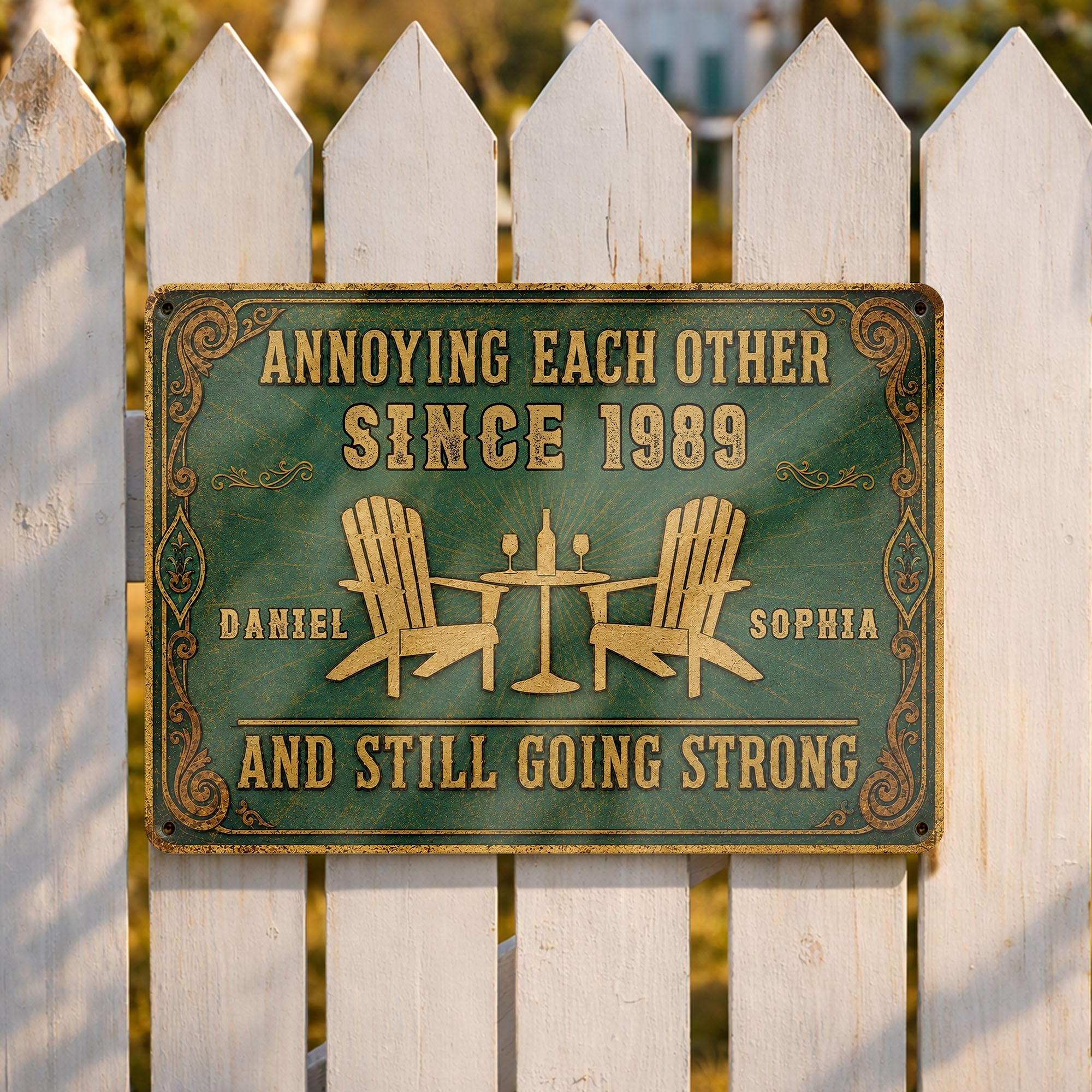 Personalized Metal Sign Custom Name Couple Gift for Home