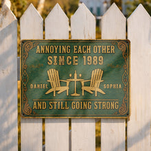 Load image into Gallery viewer, Personalized Metal Sign Custom Name Couple Gift for Home
