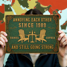 Load image into Gallery viewer, Personalized Metal Sign Custom Name Couple Gift for Home
