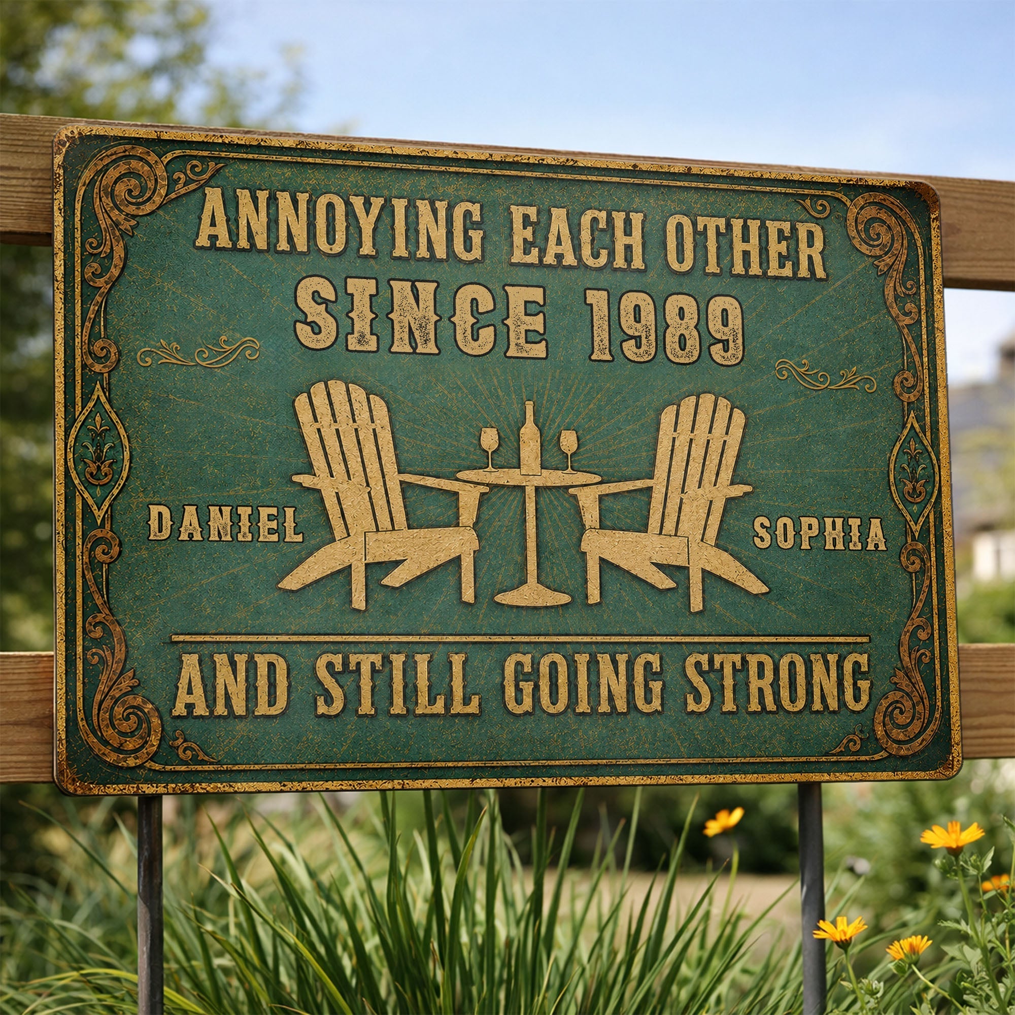 Personalized Metal Sign Custom Name Couple Gift for Home