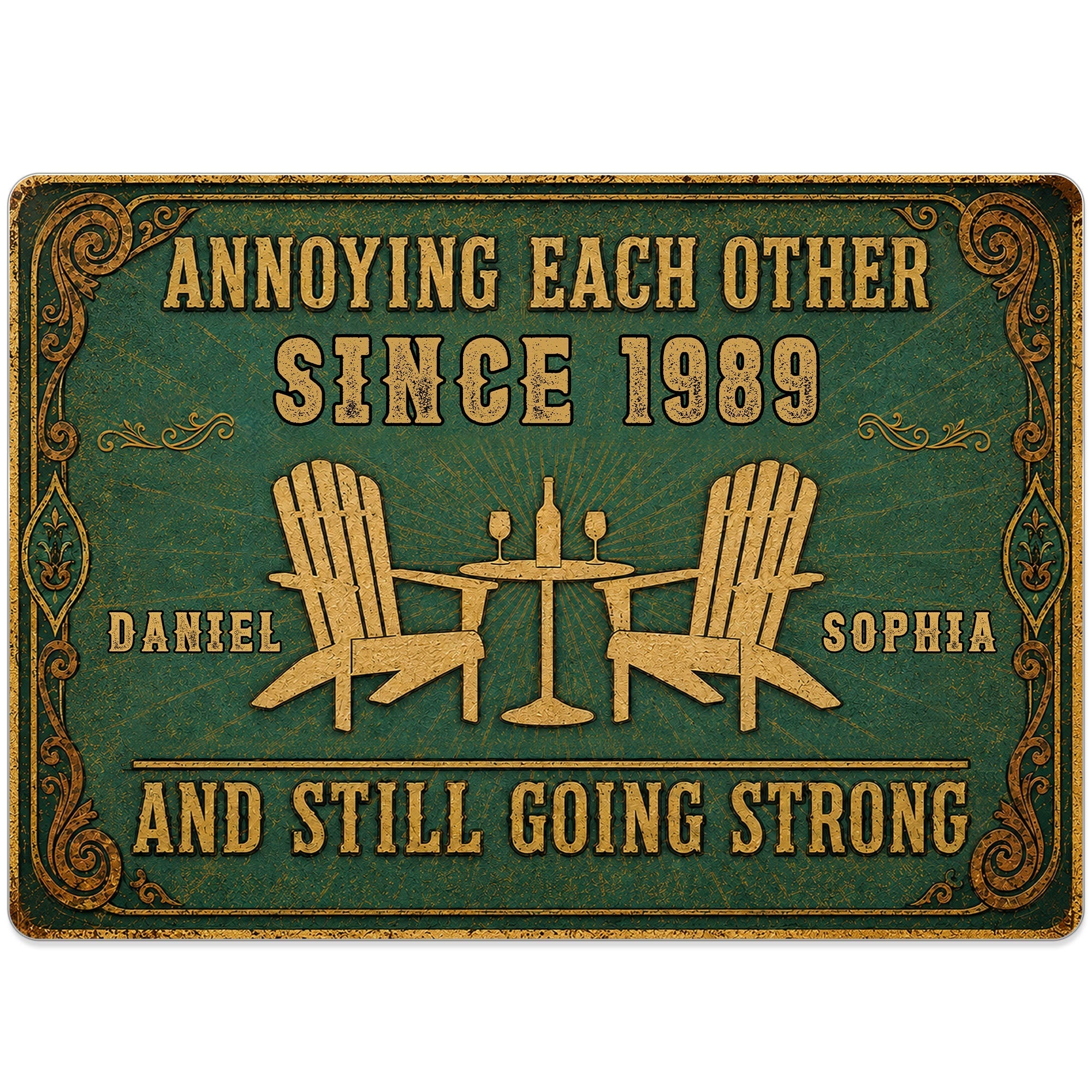 Personalized Metal Sign Custom Name Couple Gift for Home
