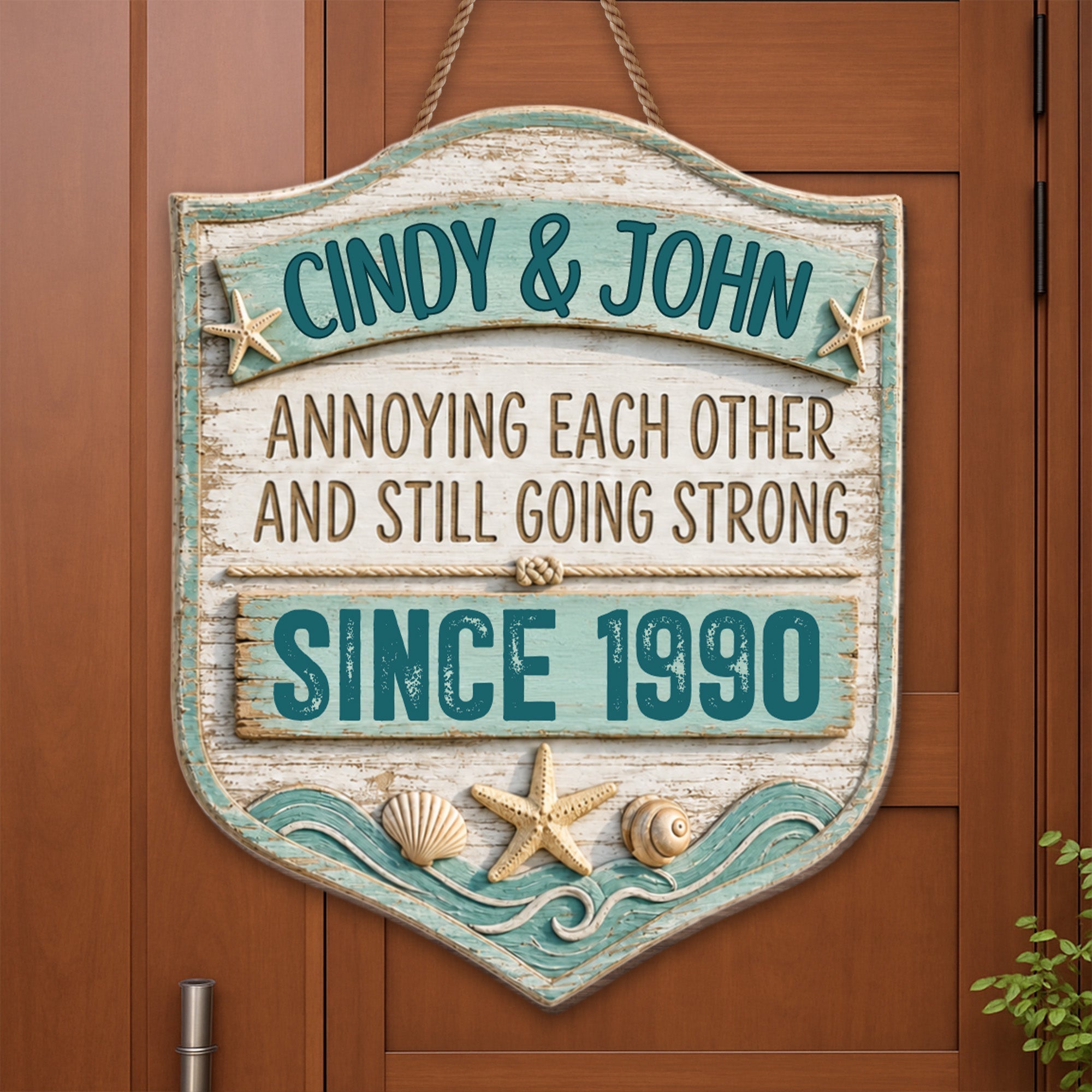 Personalized 3D Wood Sign Custom Couple Name Gift for Anniversary