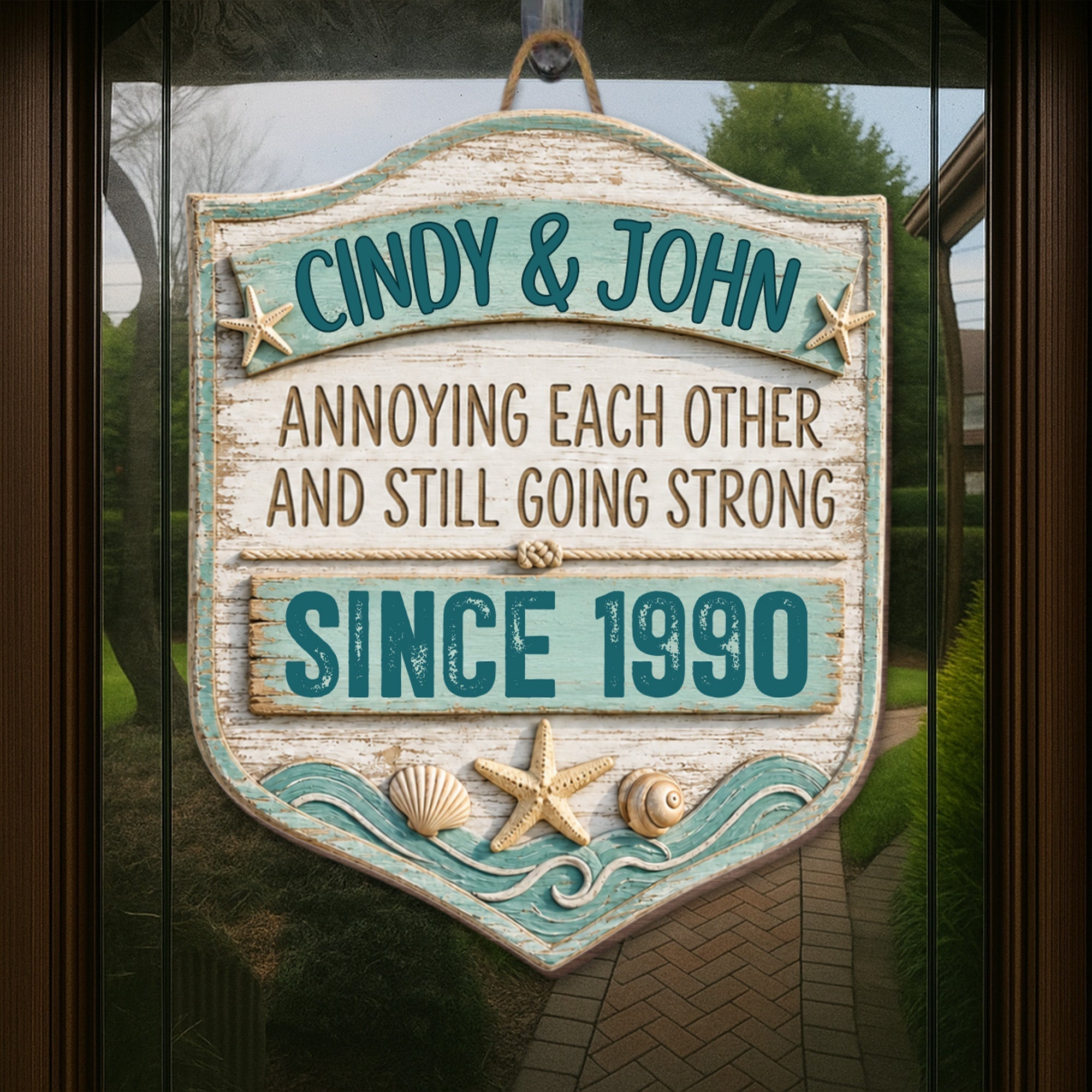 Personalized 3D Wood Sign Custom Couple Name Gift for Anniversary
