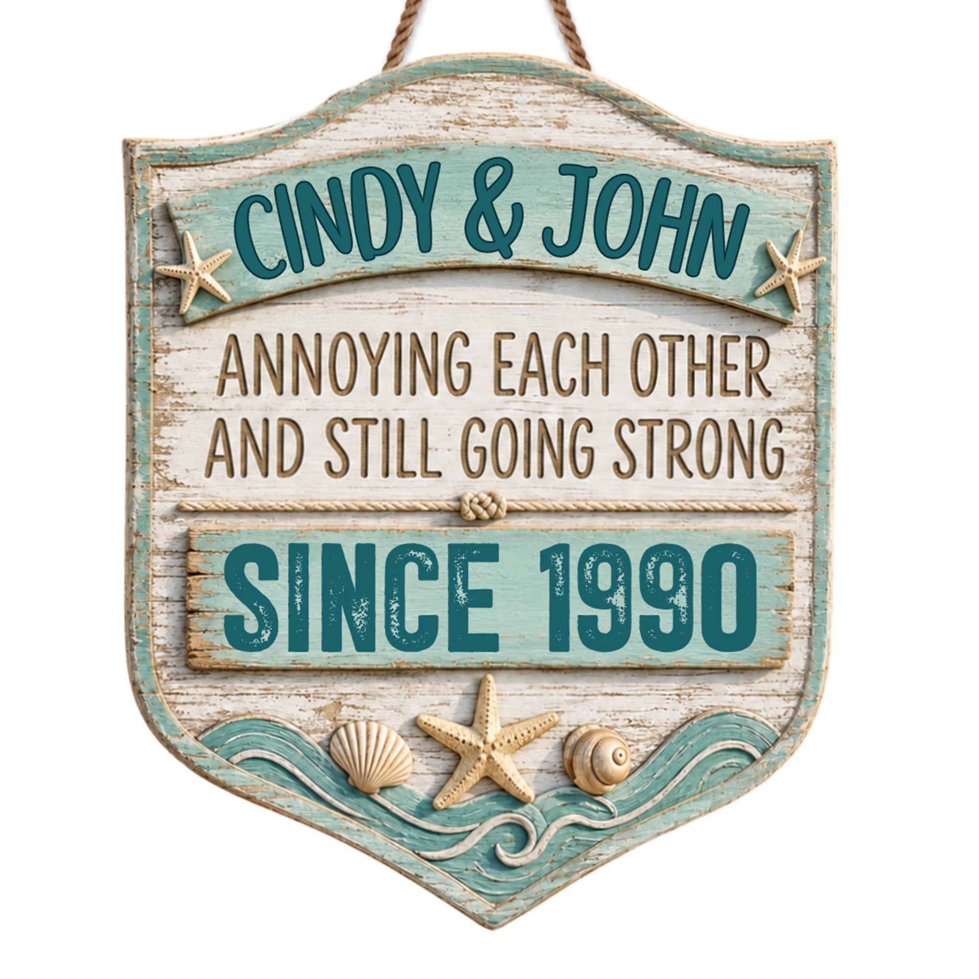 Personalized 3D Wood Sign Custom Couple Name Gift for Anniversary