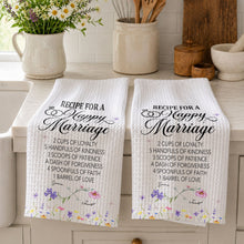 Load image into Gallery viewer, Personalized Kitchen Towel Custom Couple Gift Recipe for Marriage

