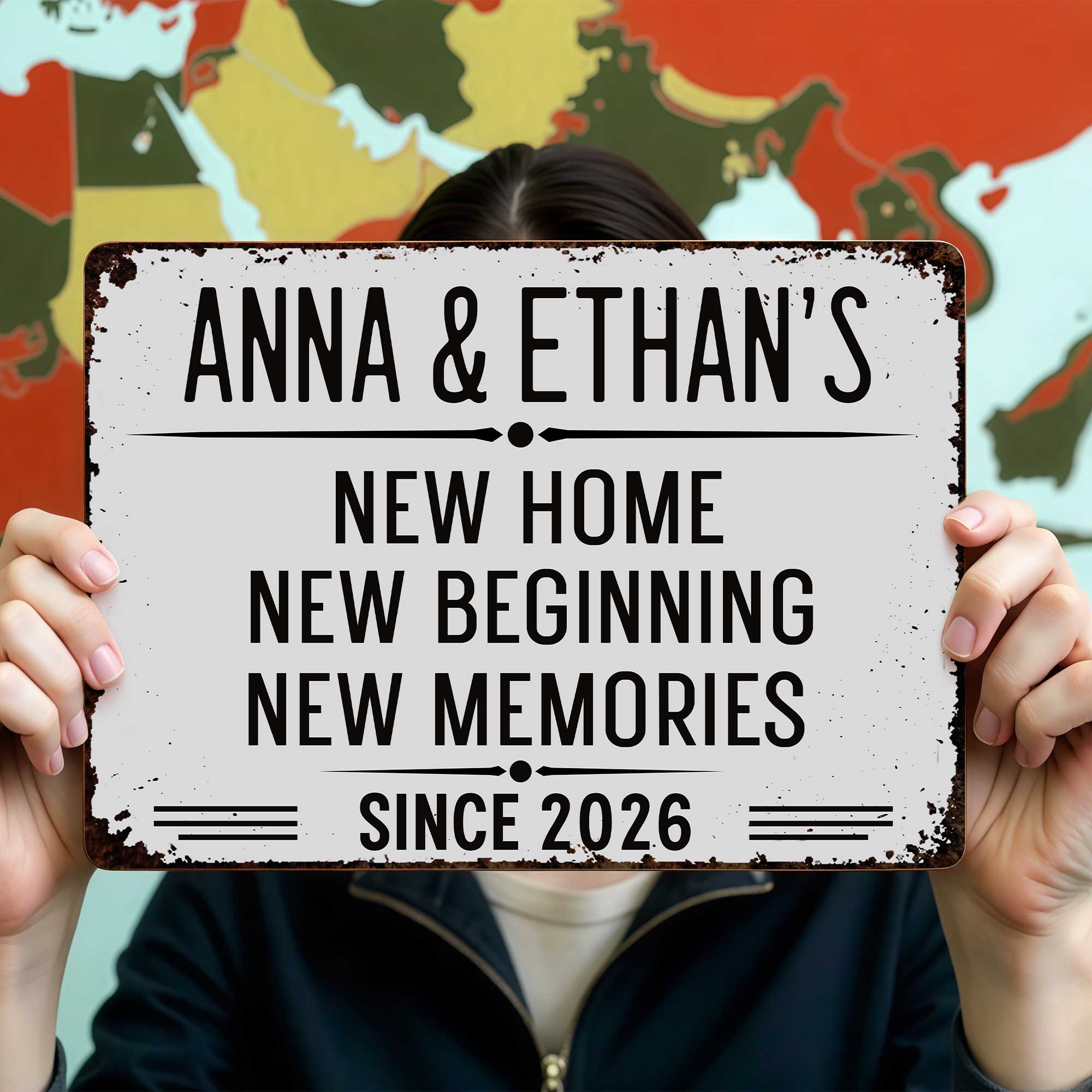 Personalized Metal Sign Custom Name Wall Decor Home Gift