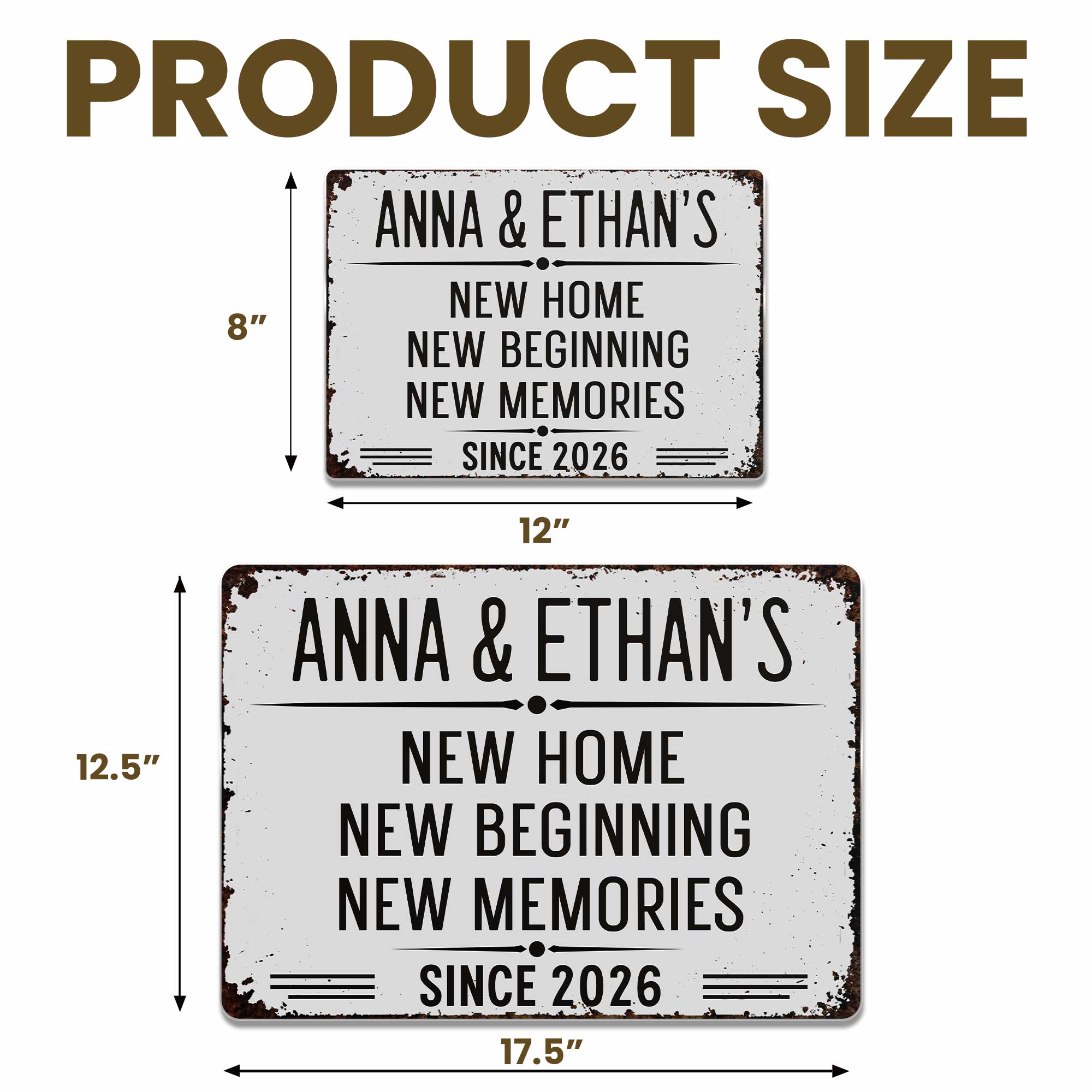 Personalized Metal Sign Custom Name Wall Decor Home Gift