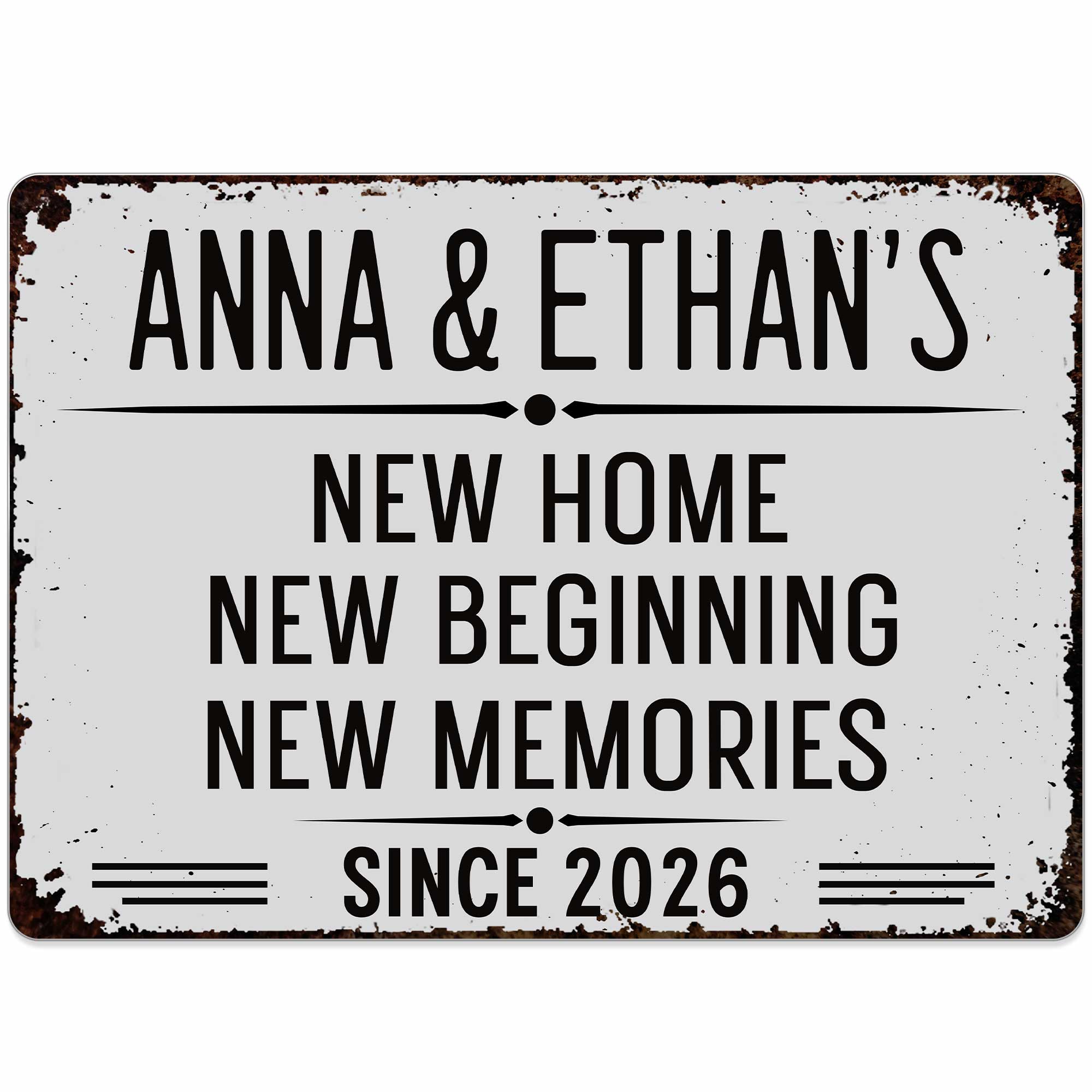 Personalized Metal Sign Custom Name Wall Decor Home Gift