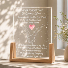 Load image into Gallery viewer, Personalized Acrylic Night Light Custom Love Message Gift for Couples

