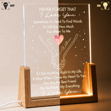 Load image into Gallery viewer, Personalized Acrylic Night Light Custom Love Message Gift for Couples

