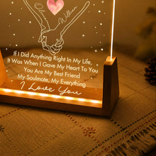 Load image into Gallery viewer, Personalized Acrylic Night Light Custom Love Message Gift for Couples
