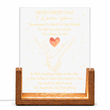 Load image into Gallery viewer, Personalized Acrylic Night Light Custom Love Message Gift for Couples
