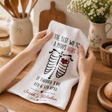 Load image into Gallery viewer, Personalized Kitchen Towel Funny Anatomical Gift for Couples
