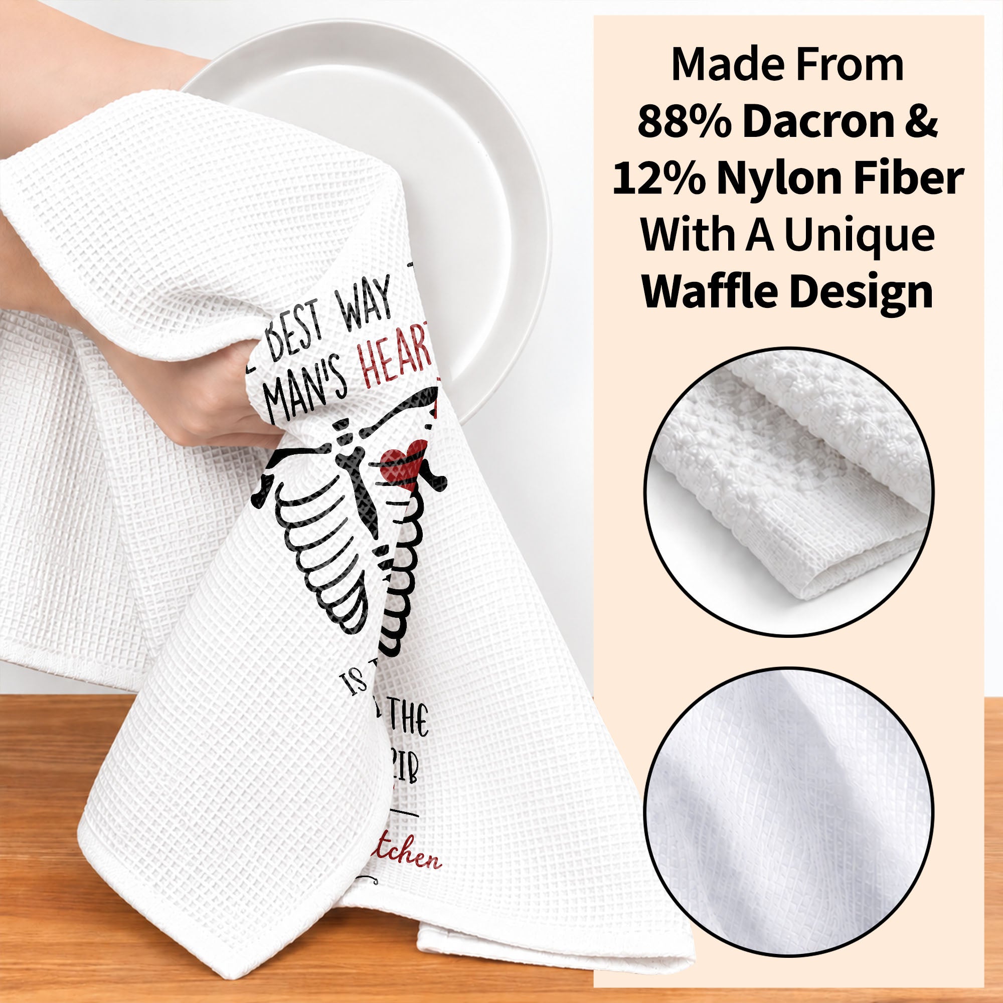 Personalized Kitchen Towel Funny Anatomical Gift for Couples