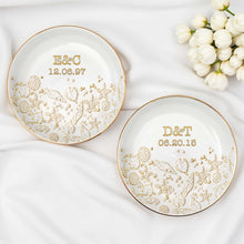 Load image into Gallery viewer, Personalized Beach Jewelry Dish Custom Date &amp; Name Gift for Couples
