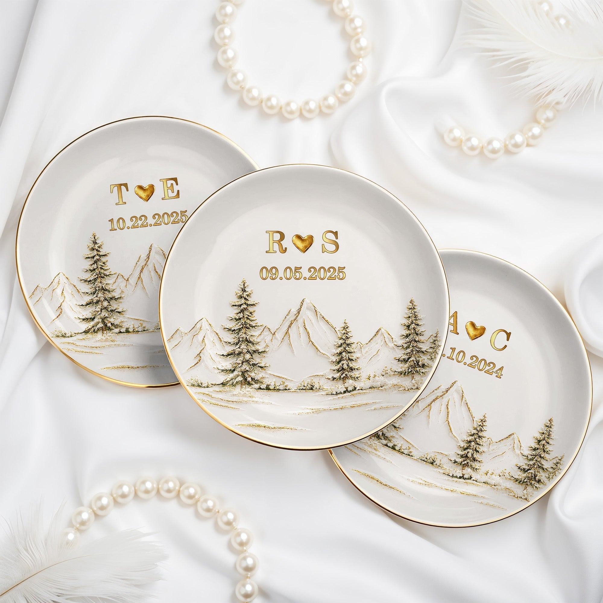 Personalized Ceramic Jewelry Dish Custom Couple Gift Adventure