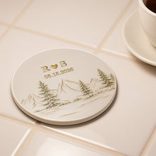 Load image into Gallery viewer, Personalized Ceramic Coaster Custom Date Gift for Couples
