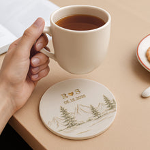Load image into Gallery viewer, Personalized Ceramic Coaster Custom Date Gift for Couples
