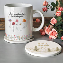Load image into Gallery viewer, Personalized Ceramic Coaster Custom Date Gift for Couples
