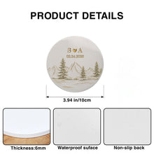 Load image into Gallery viewer, Personalized Ceramic Coaster Custom Date Gift for Couples
