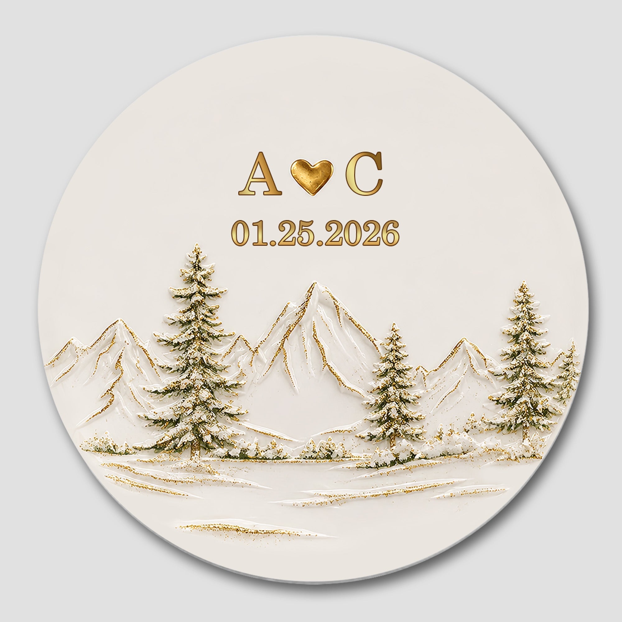 Personalized Ceramic Coaster Custom Date Gift for Couples