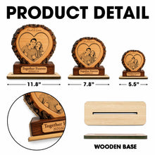 Load image into Gallery viewer, Personalized 2-Layer Wood Heart Plaque Custom Photo Gift for Couples
