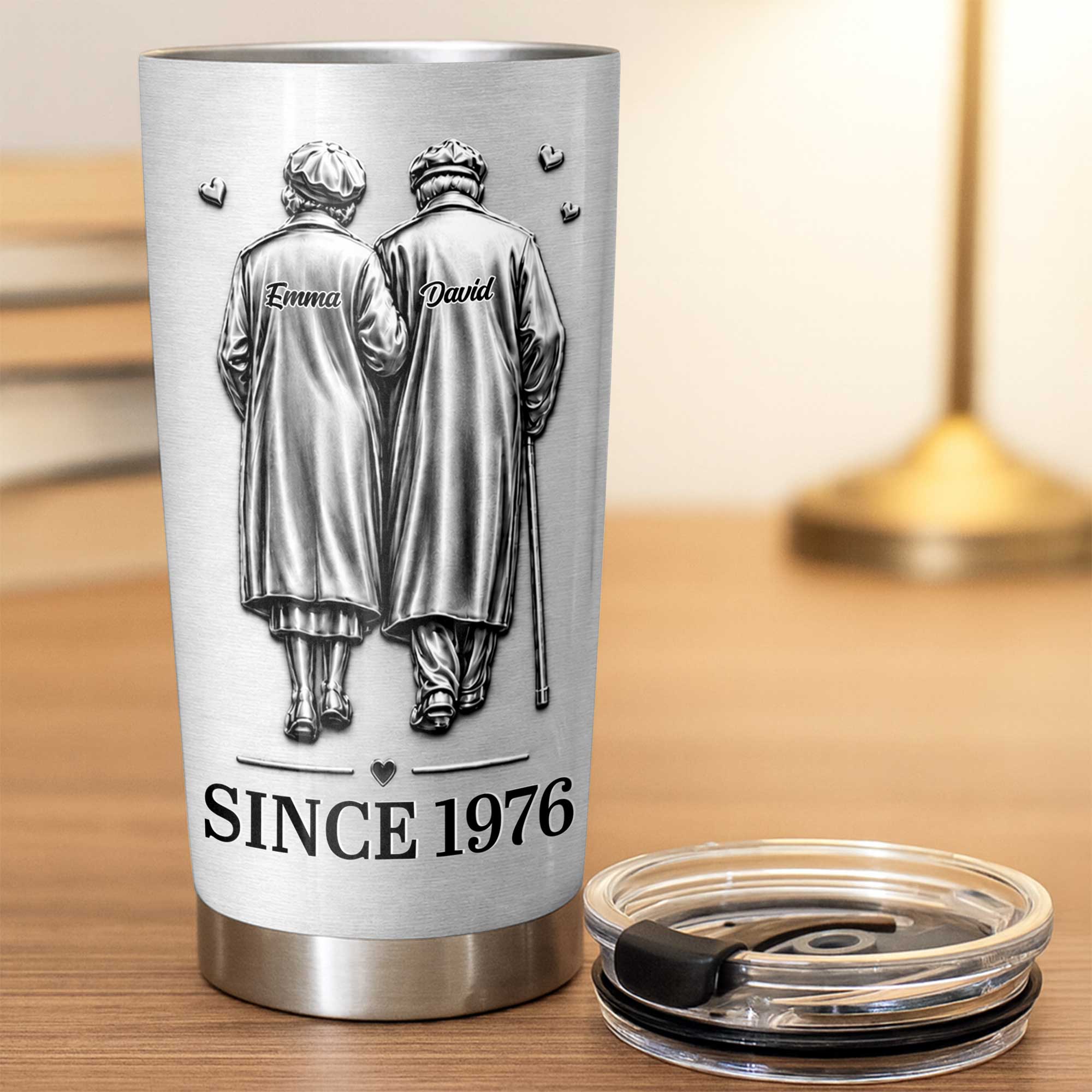 Personalized Couple Tumbler Custom Artwork 20oz Gift