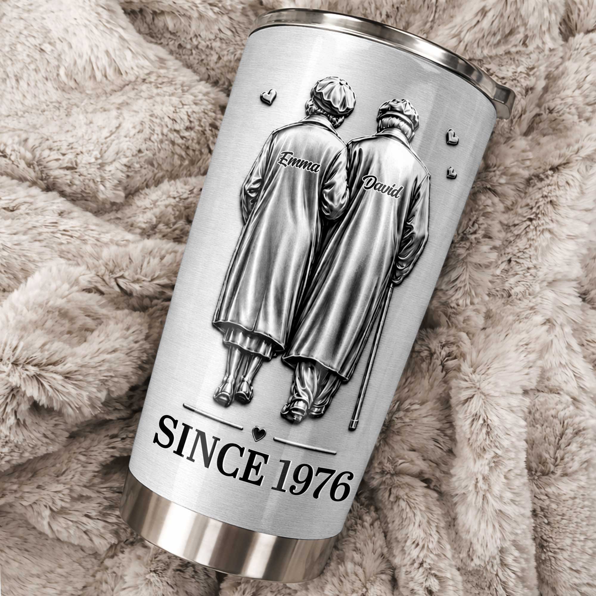 Personalized Couple Tumbler Custom Artwork 20oz Gift