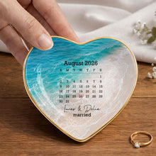 Load image into Gallery viewer, Personalized Heart Jewelry Dish Custom Name Gift for Couples
