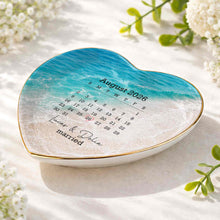 Load image into Gallery viewer, Personalized Heart Jewelry Dish Custom Name Gift for Couples
