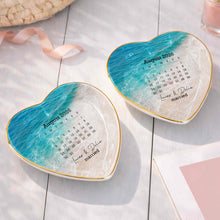 Load image into Gallery viewer, Personalized Heart Jewelry Dish Custom Name Gift for Couples
