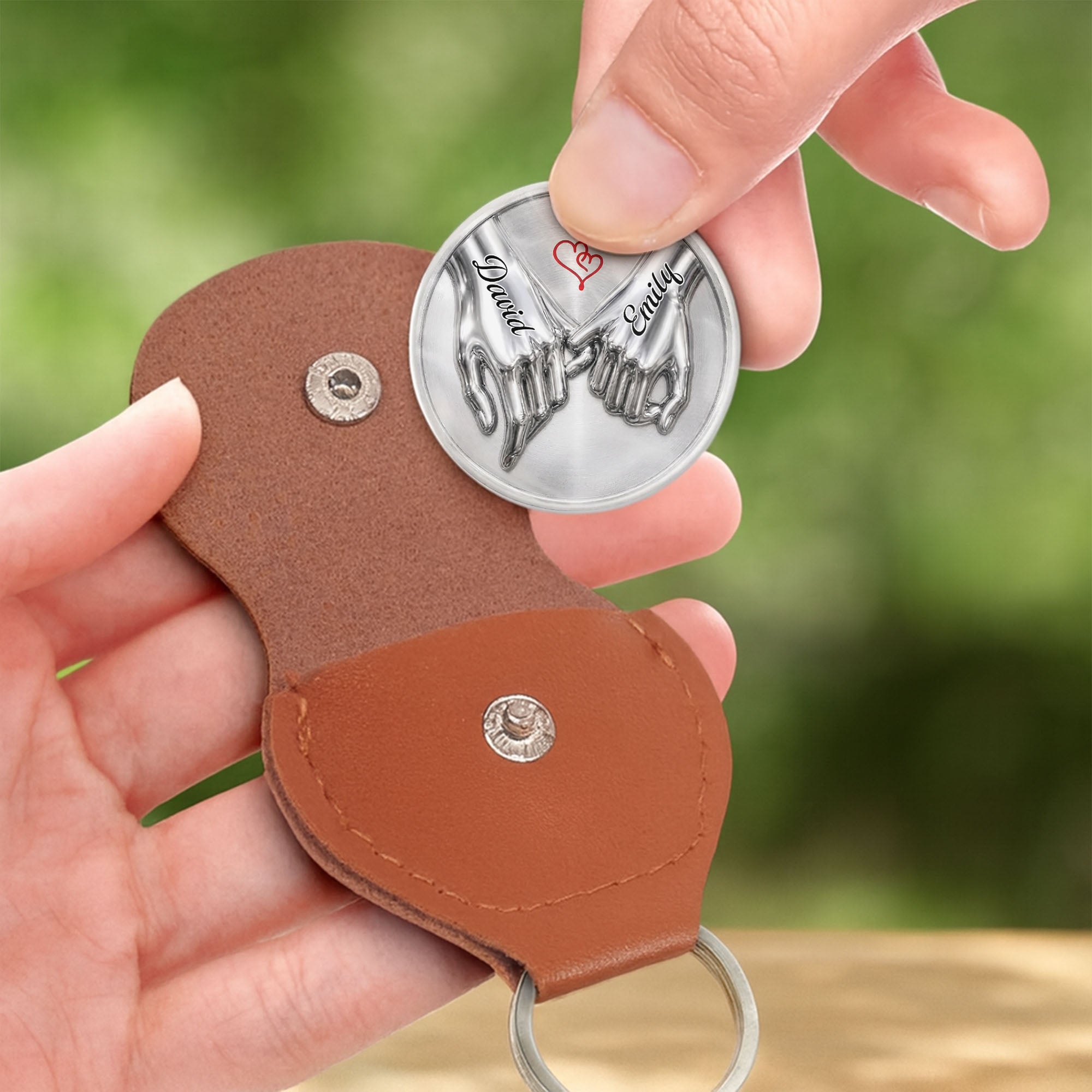 Personalized Pocket Hug Custom Name Gift for Couple Anniversary