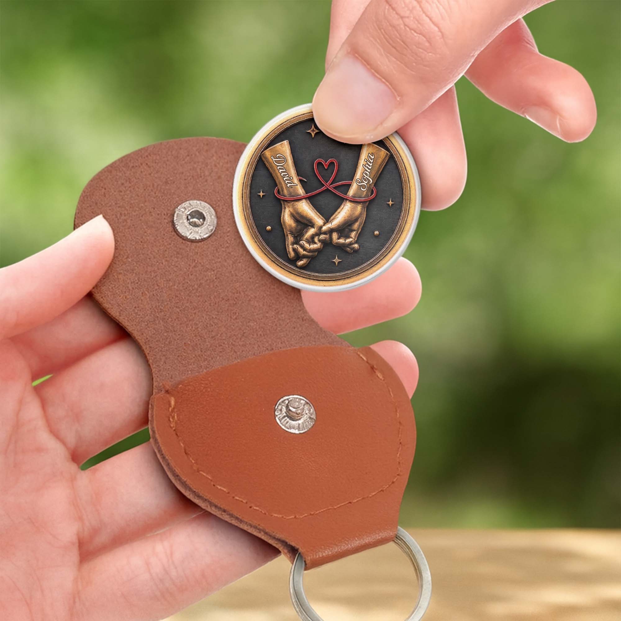 Personalized Pocket Hug Custom Token Heart Gift for Couples