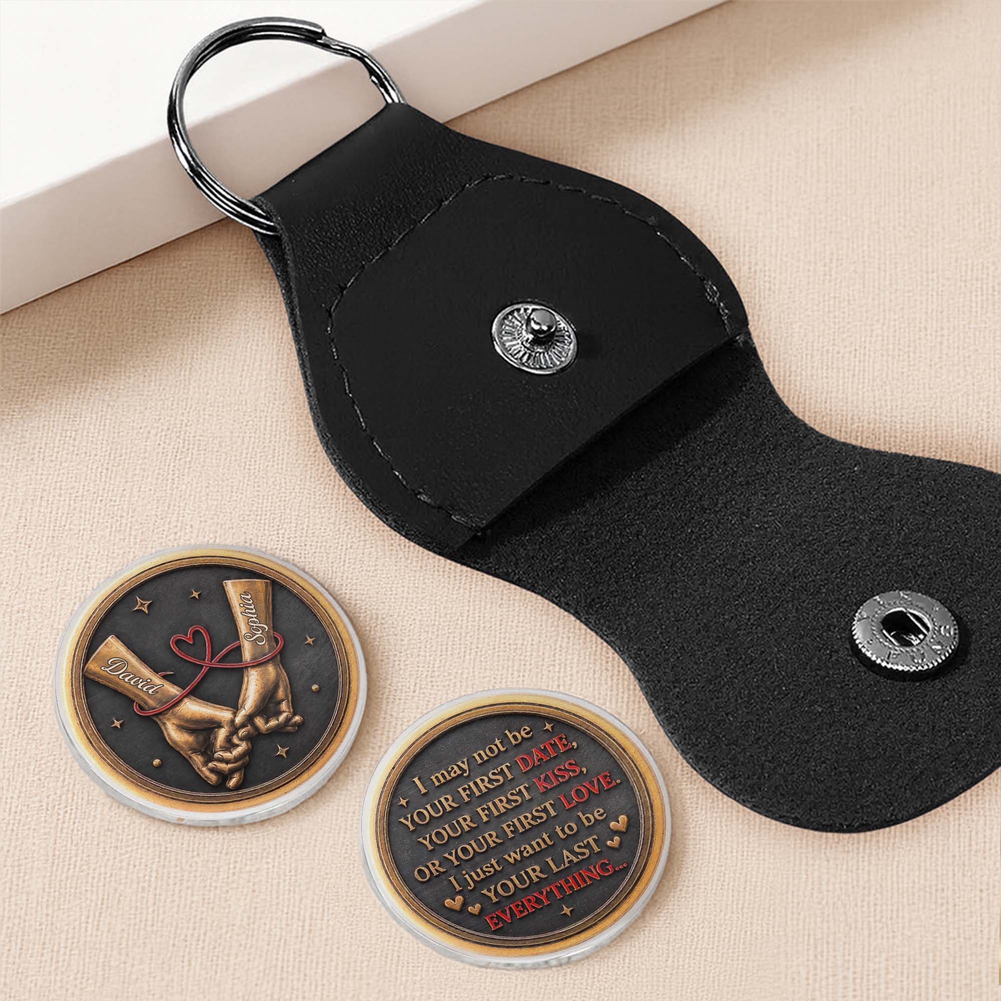 Personalized Pocket Hug Custom Token Heart Gift for Couples